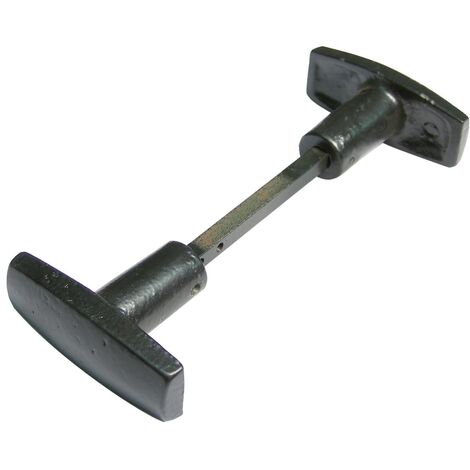 Bouton double évidé en fonte peint noir - JARDINIER MASSARD - J502171