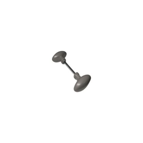 Bouton double ovale gris aluminium QUINCADECO