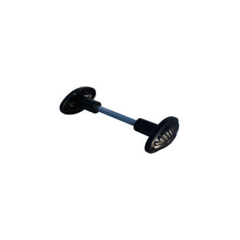 Bouton double ovale Noir Marguerite