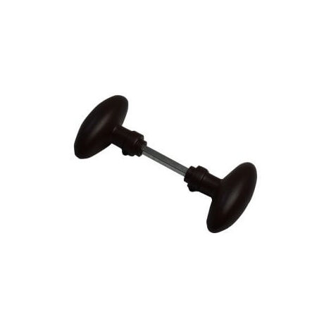 Bouton double ovale Rouille aluminium