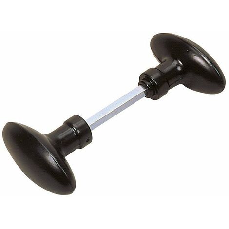 Bouton double ovoïde 6 cataphorèse noir