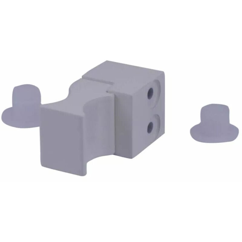 Dubois Industries - Bouton double pour porte. portail et grille ovoidenoir - Section du carré : 6 mm - Longueur du carré : 90 mm - Portée : 1 m et 2 m