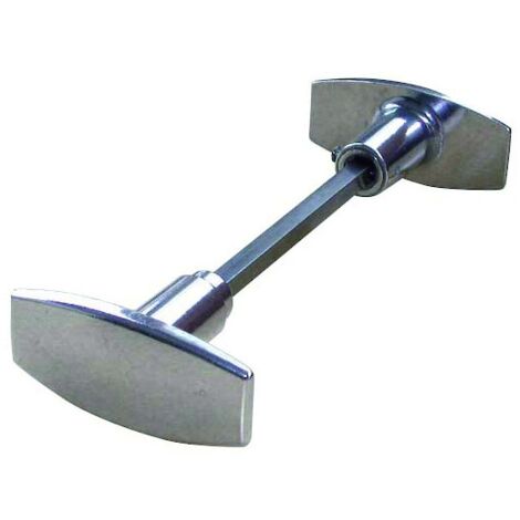 Bouton double pour porte. portail et grille 1009ALU1P - Section du carré : 7 mm - Longueur du carré : 80 mm - Portée : 1 m et 2 m - DUBOIS INDUSTRIES