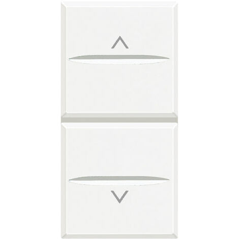 Bouton double verrouillé Bticino Axolute Blanc HD4037