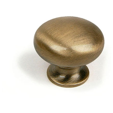 Bouton en laiton avec finition en cuir vieilli, dimensions: 20x20x21mm et Ø: 20mm - talla