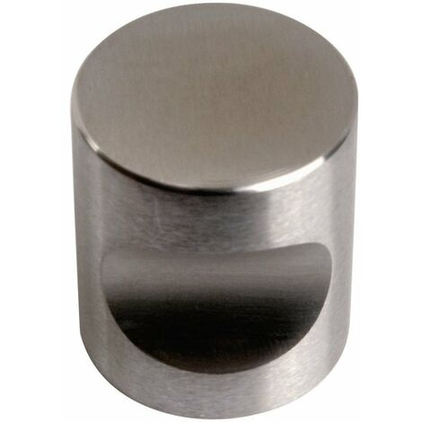 Bouton encoche inox satiné - Métaux Ouvrés décorés - Diamètre 20 mm
