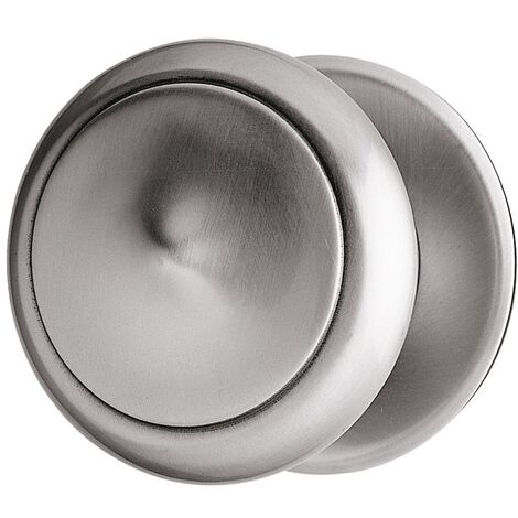 Bouton fixe sur rosace pleine en fer cémenté patiné diamètre 75mm - BOUVET - 13357