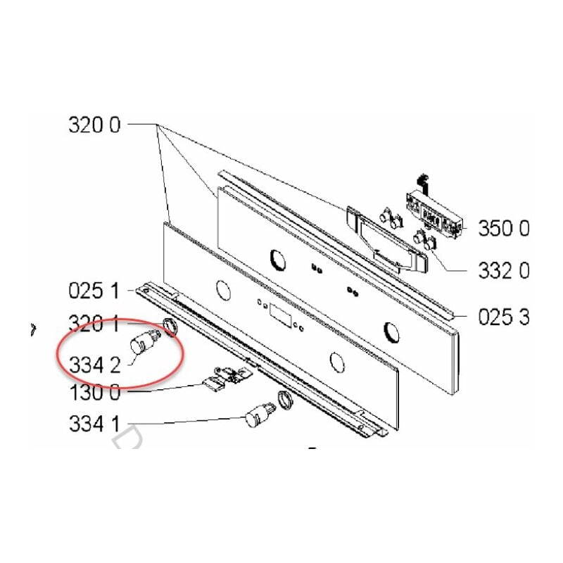 Bouton gauche commutateur four pour four Whirlpool