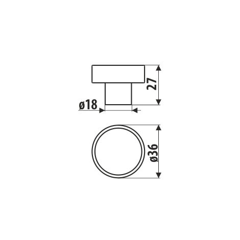 Bouton GD08, hêtre, triangles 2