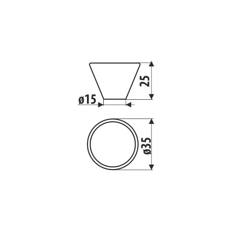 Bouton GD09, hêtre, ethnique 2