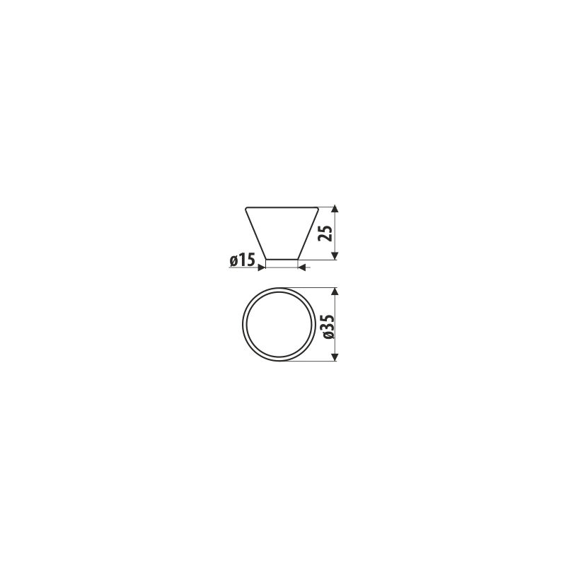 Bouton GD09, noir mat, pied-de-poule