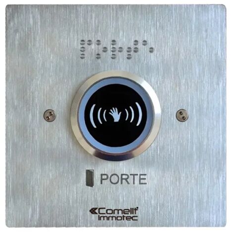 Bouton Infrarouge Lumineux Monté Sur Facade Inox 100X100Mm Pour Pot Diam60 - COMELIT BP/508IRL-60