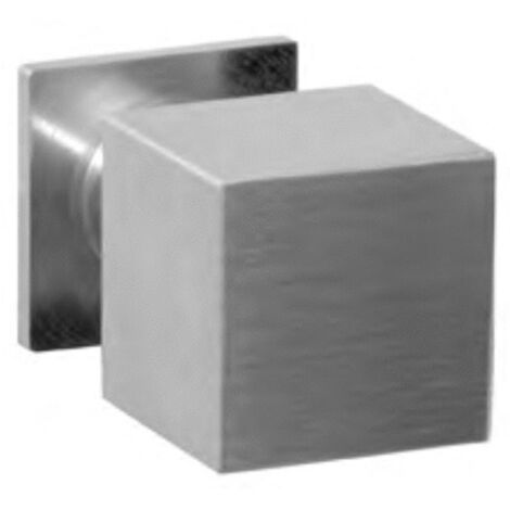 Bouton KUBE I-426 carré 20mm inox mat - DIDHEYA - 34120