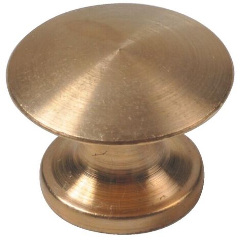 Bouton lentille rustique Ø 14 mm - laiton brut - METAUX OUVRES & DECORES
