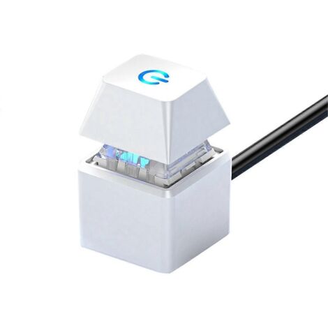 Bouton marche/arrêt carré pour lampe LED, câble d'extension blanc de 2 m