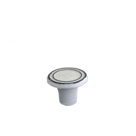 Bouton Meuble Blanc Métal B BEAUTY Diamètre 37mm