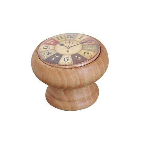 Bouton Meuble Bois Clock Multicolore Diamètre 40mm - B BEAUTY