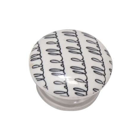 Bouton Meuble Céramique Noir Diamètre 40mm - Elle