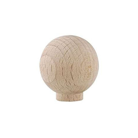 Bouton Meuble Classique Hêtre Brut Diamètre 30mm - B BEAUTY