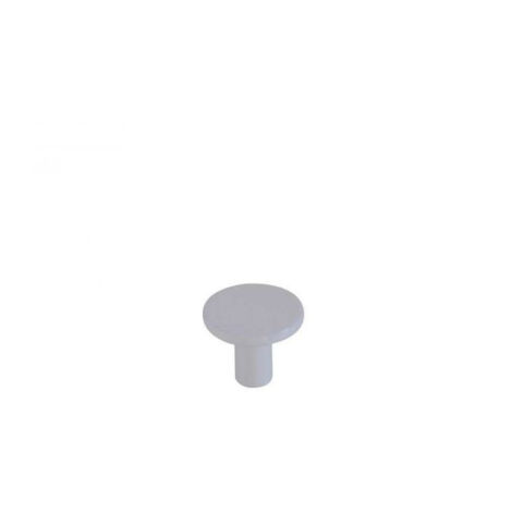 Bouton Meuble Contemporain Blanc Zamak B BEAUTY Diamètre 25mm