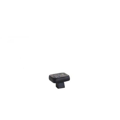 Bouton Meuble Contemporain Noir Blanc L36mm - B BEAUTY