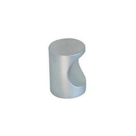 Bouton Meuble Contemporain Zamak Chromé Mat B BEAUTY Diamètre 19mm