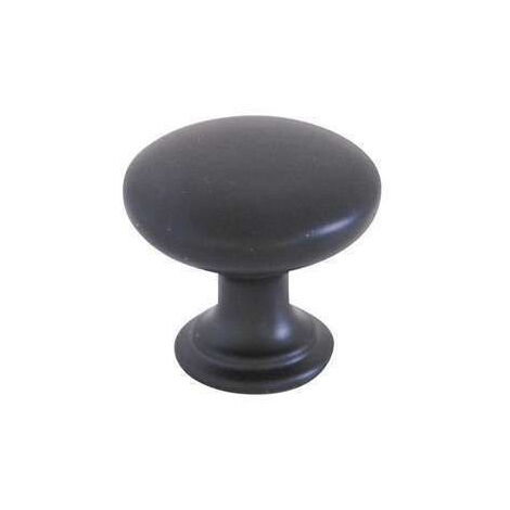 Bouton Meuble Contemporain Zamak Noir Mat L25mm - B BEAUTY