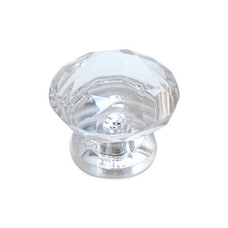 Bouton Meuble Diamant Transparent Diamètre 35mm B BEAUTY