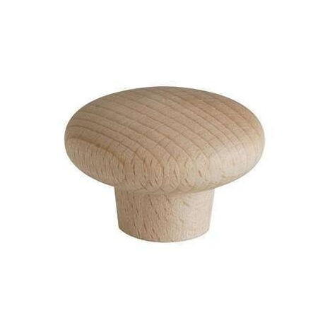 Bouton Meuble Hêtre Brut Classique B BEAUTY Diamètre 34mm