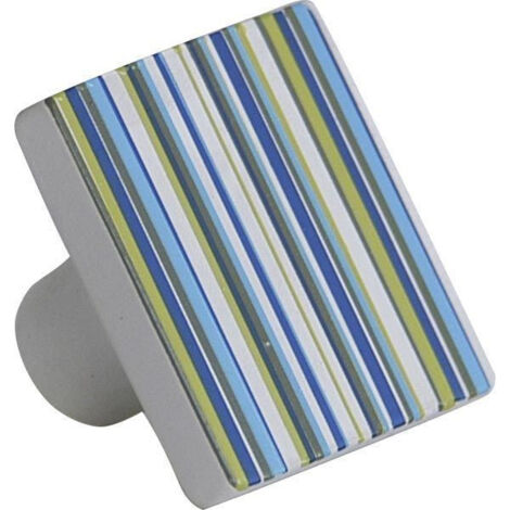 Bouton Meuble Résine Bleu 40x40mm - B BEAUTY