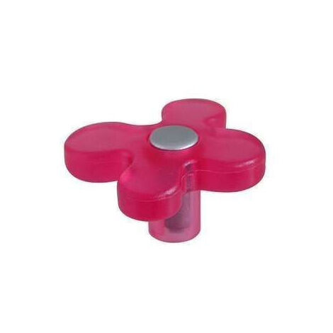 Bouton Meuble Résine Rose Fleur - B BEAUTY L48mm