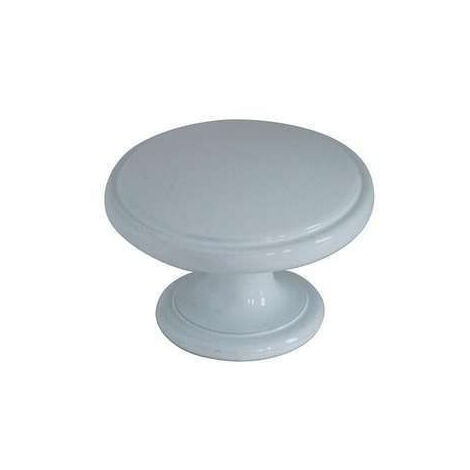 Bouton Meuble Zamak Blanc Diamètre 38mm - B BEAUTY