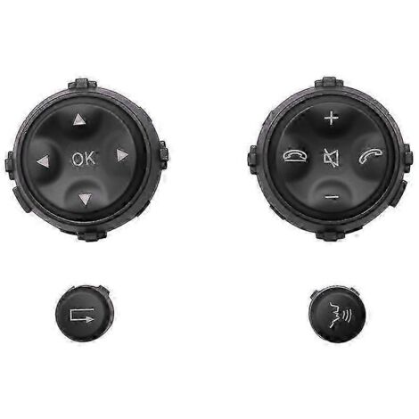 Bouton multifonction au volant pour Mercedes-Benz Classe S W221 (S280, S300, S350, S400) - Noir-AquaForge