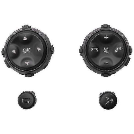 Bouton multifonction au volant pour Mercedes-Benz Classe S W221 (S280, S300, S350, S400) - Noir-AquaForge