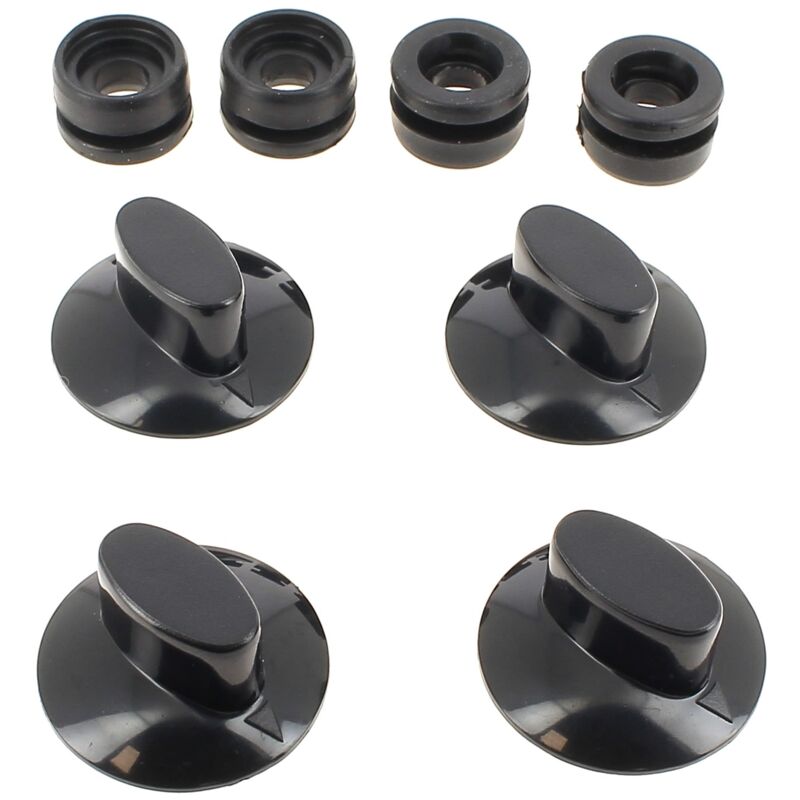 Bouton noir 12h par 4 - table de cuisson