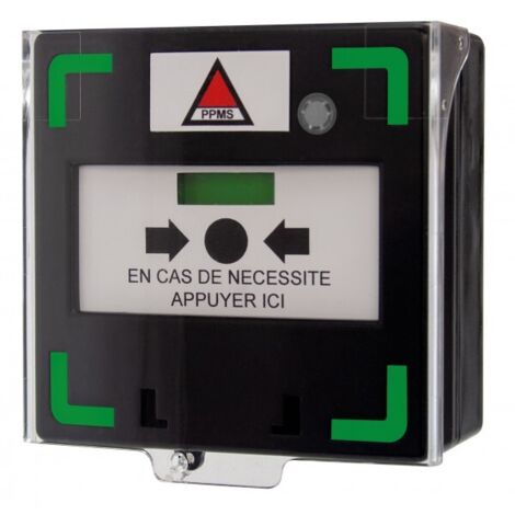Bouton noir déclencheur pour alerte et action du ppms sonore lumineux BDNL AIPHONE 120194