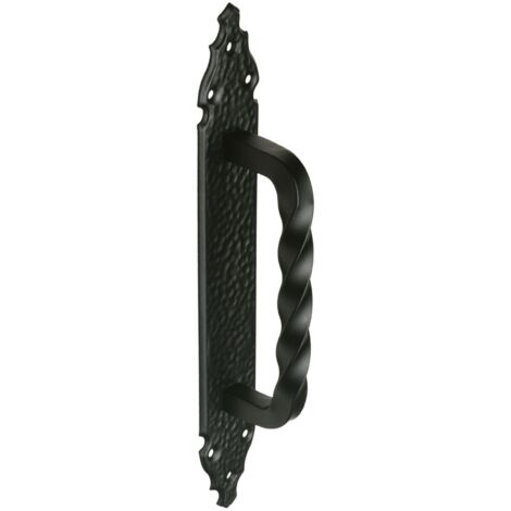BOUTON NOIR M. AVEC PLAQUE