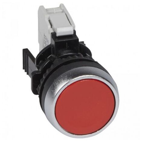 Bouton non lumineux à impulsion affleurant IP69 Osmoz complet - rouge LEGRAND 023701