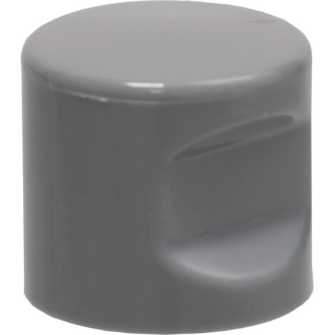 Bouton nylon à encoches - Hauteur : 32 mm - Décor : Gris foncé -