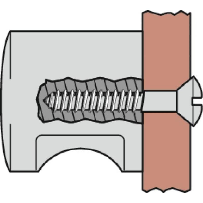 Bouton polyamide ø 32 mm - Saillie : 30 mm - gris Manhattan - MK-79