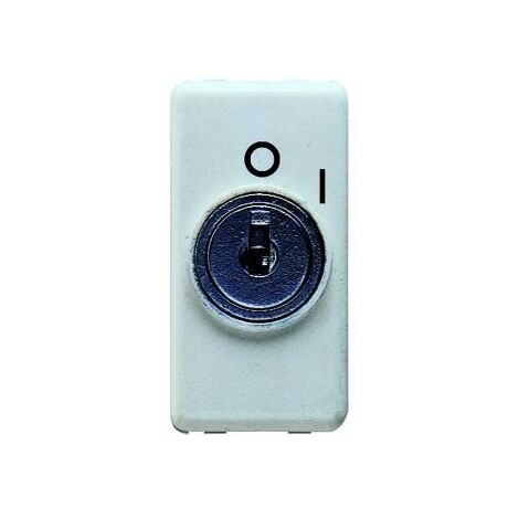 BOUTON-P.AVEC CLE' 1P 10A NO SY/WT GEWISS GW20530
