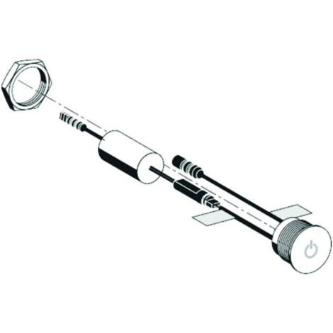 Bouton piezo Schell 12V. pour douche chromée