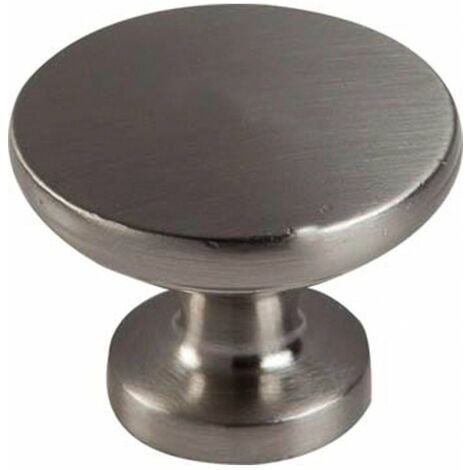 Bouton plat nickel satiné 30  1