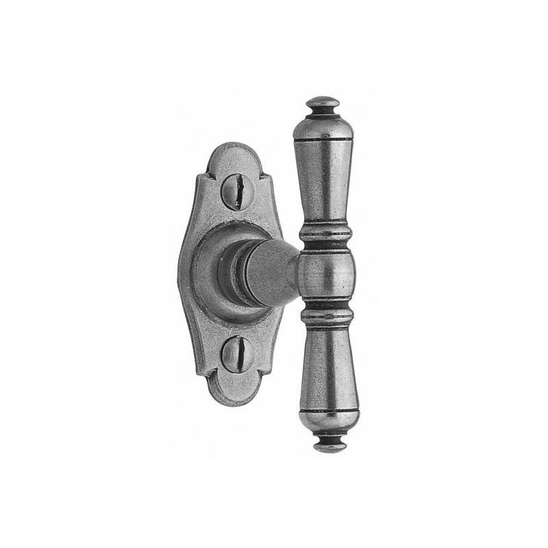 Bouton de crémone comté - Décor : Cémenté patiné - Matériau : Fer Bouvet