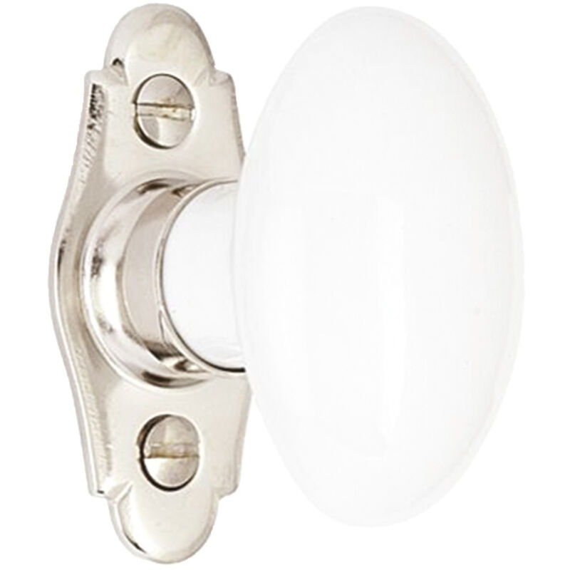 Bouton ovale sur platine finition nickelé - MERIGOUS - V539711100