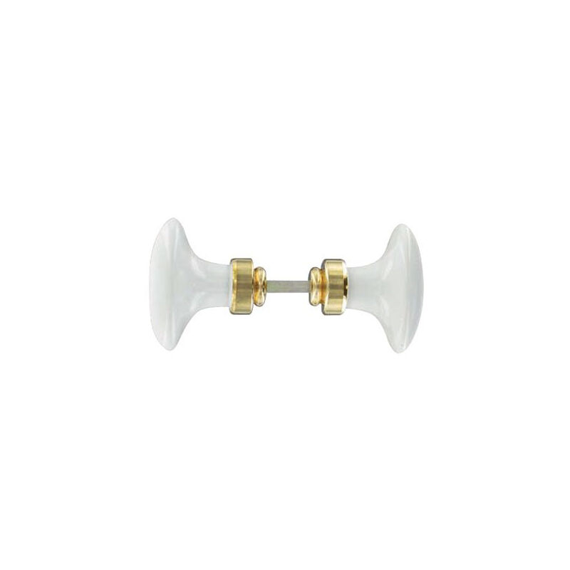 Bouton porcelaine double ovale BRIONNE C6x90 - Blanc - 000.1526.01PN