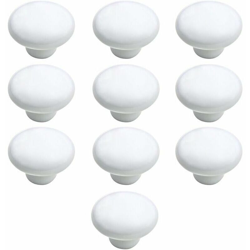 Bouton Porte 10 PCS 33mm Céramique Poignée Porte de Cuisine Armoire à Tiroirs Porte Boutons Blanc Bouton Porte 10 PCS 33mm Céramique Poignée Porte de Cuisine Armoire à Tiroirs Porte Boutons Blanc