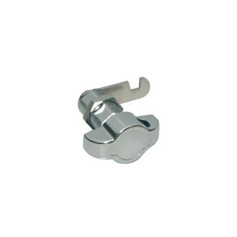 Bouton porte cadenas avec batteuse – Pour casier bois 19 mm – Décor nickelé – Hauteur 40 mm – Rotation 90° – Ojmar