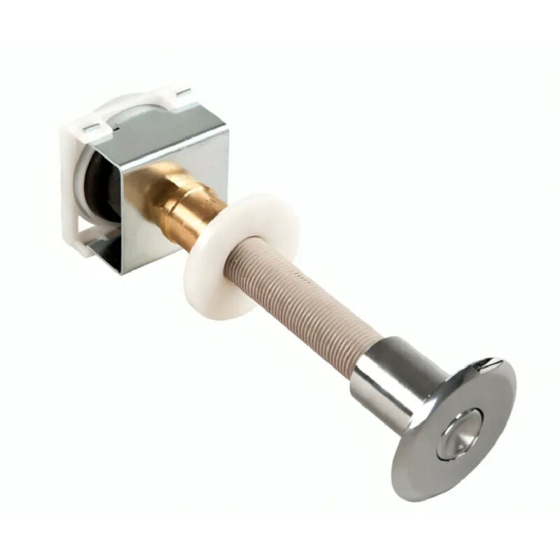 Schwab - Bouton poussoir réservoir wc pneumatique chromé, paroi 153-186 mm