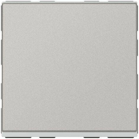 bouton poussoir - 2 modules - 6a - alu - legrand mosaic 079240l